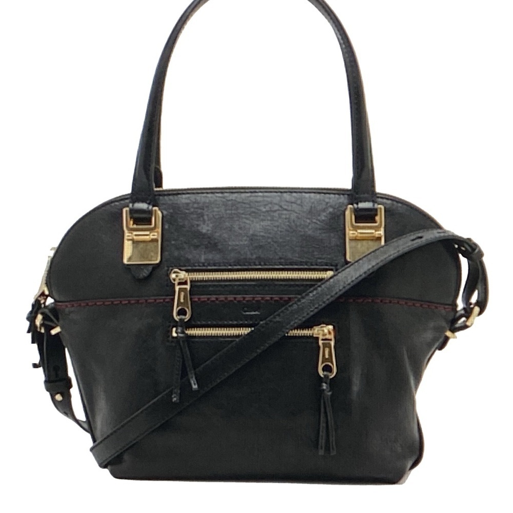 Chloé Black Lambskin Angie‎ Medium Shoulder Tote Designer OS